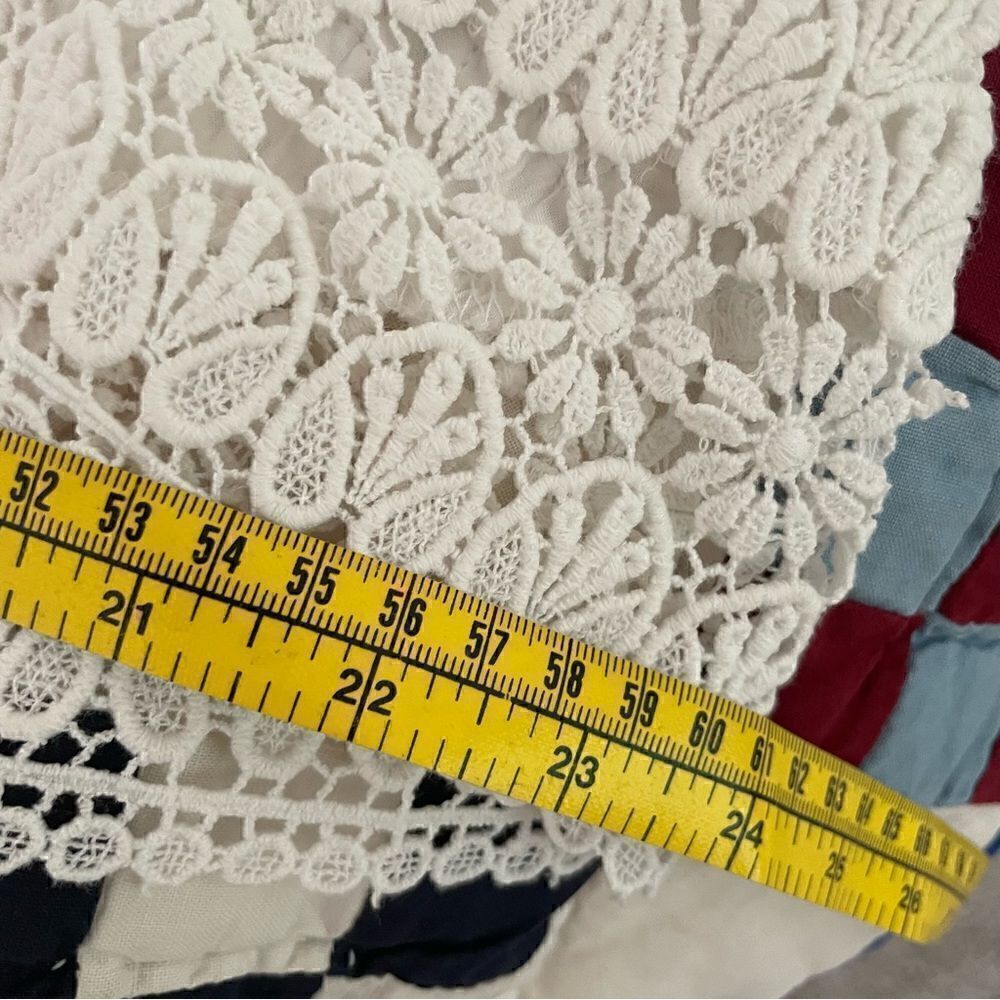 Nostalgia Boho White Crochet Detail Swim Coverup/ Tunic Size S - Picture 14 of 15